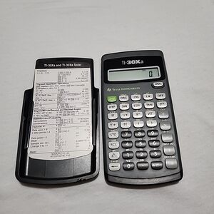 Texas Instruments TI-30Xa Black and White Calculator